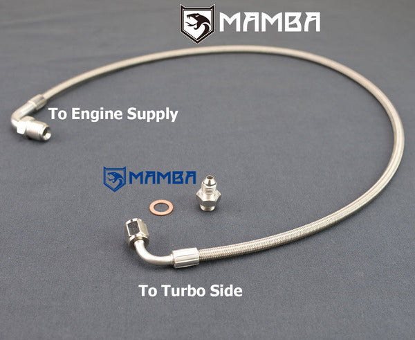 Mamba Turbocharger Oil Feed Line Kit Neon SRT4 PT Cruiser w/ Garrett GT3076R GT3037 GT3582R