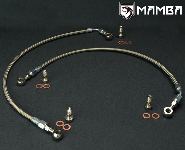 Mamba TOYOTA 1VD-FTV 4.5L Land Cruiser w/ twin VB36 VB37 Turbocharger oil feed line kit