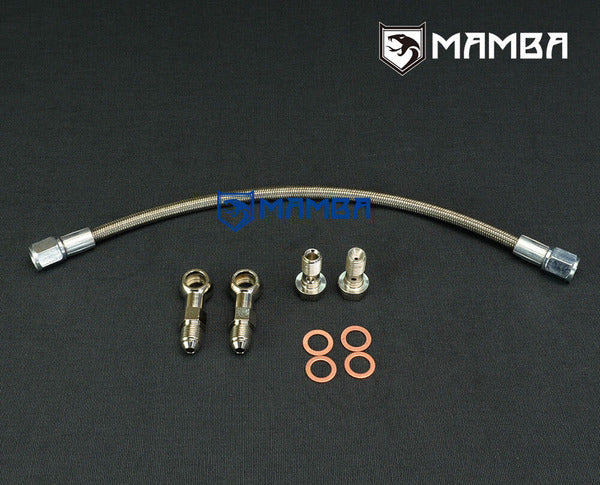 Mamba Turbocharger Oil Feed Line Kit for Mitsubishi 4M40T 2.8L Canter Delica Pajero L200 L300