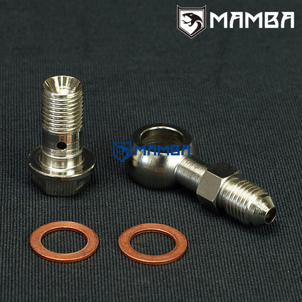 Mamba Banjo Bolt Kit 4AN to M12x1.25 Factory RB25DET 1.0mm Restrictor