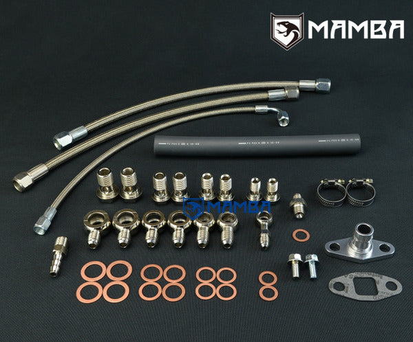 Mamba Turbocharger Oil & Water Line Kit For Nissan CA18DET S13 w/ RB20 RB25 factory Turbocharger