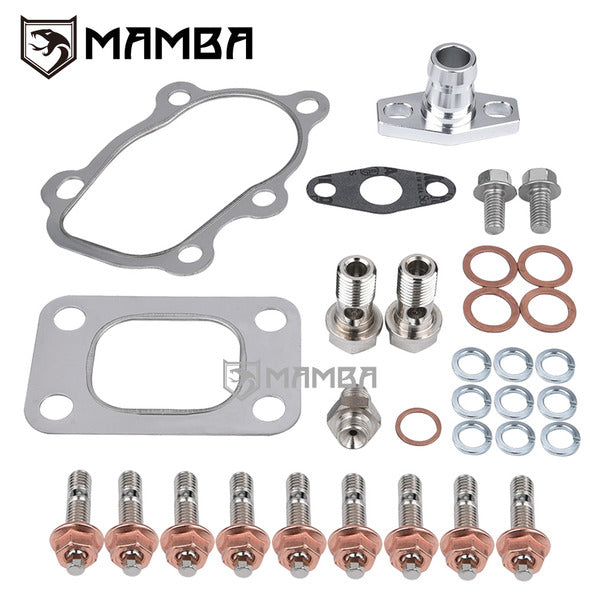 Mamba SR20DET CA18DET S13 TB25 Journal Bearing 5 Bolt Turbocharger Install Fitting Kit