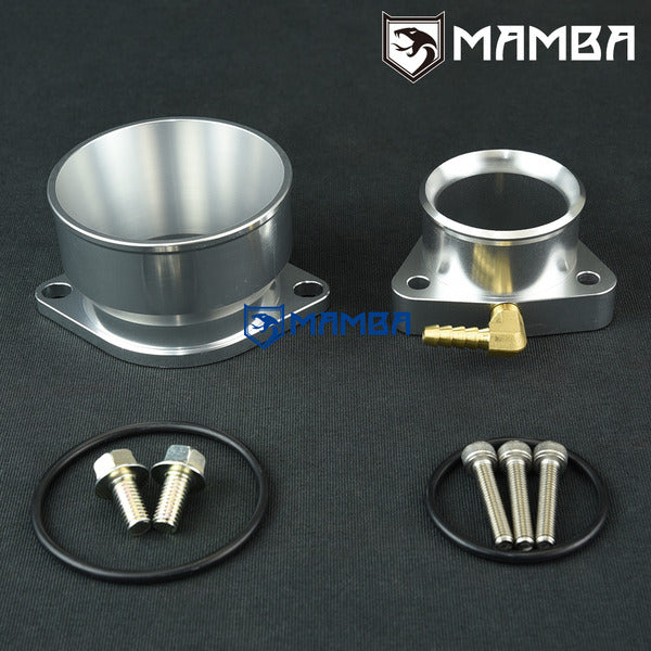 Mamba 3" Turbocharger Compressor Inlet + 2" Outlet Flange For Nissan SR20DET S14 S15 GT25R