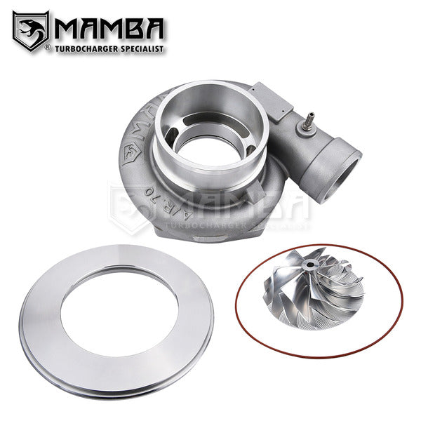 Mamba 4”A/R .70 GTX3576RS Twisted Anti Surge Turbo Compressor Housing + Wheel