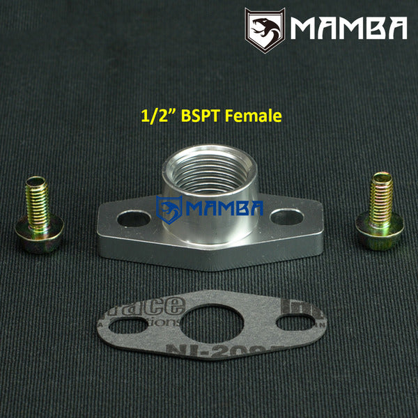 Mamba 1/2" BSPT Female Turbocharger Oil Return Drain Flange Kit MHI TD02 TD03 TD04 TD05 TD06