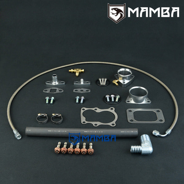 Mamba Turbocharger Install Line Kit For Nissan TD42 GQ Patrol w/ GU Hitachi HT18 (Oil-cooled)
