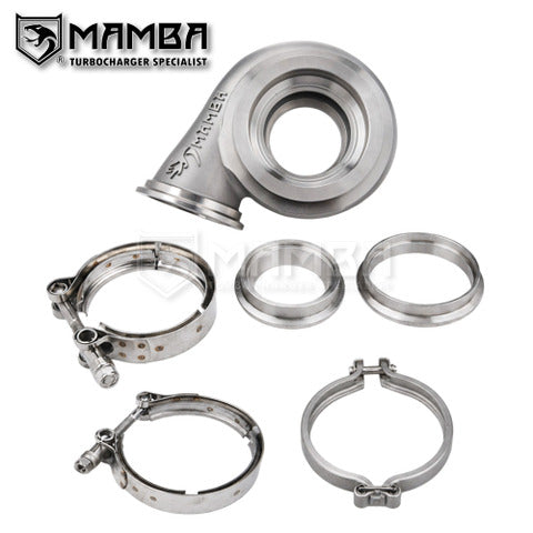 Mamba SUS304 Turbine Housing Garrett G25-550 G25-660 A/R .61 EWG Dual V-Band (49/54)