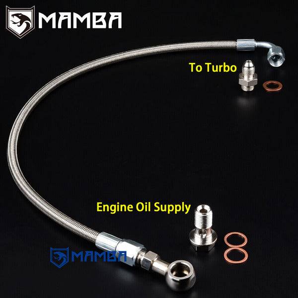 Mamba Turbocharger Oil Feed Line Kit TOYOTA 1JZ-GTE 2JZ-GTE Garrett GT30R GT35R Ball Bearing