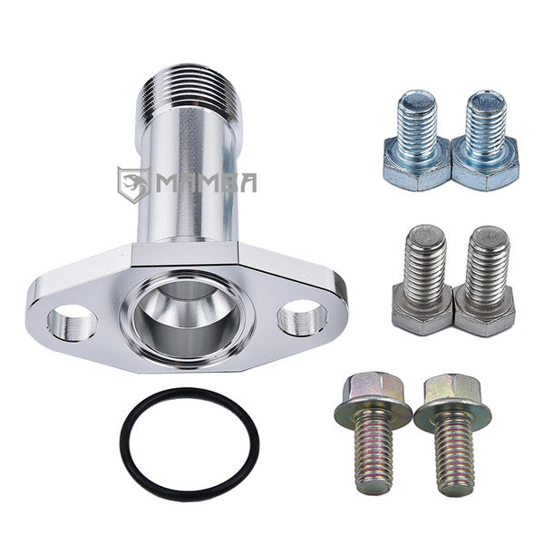 Mamba 85mm 12AN T6 Turbocharger Oil Drain Flange Adapter (2"/50.8mm Bolt To Bolt) TW