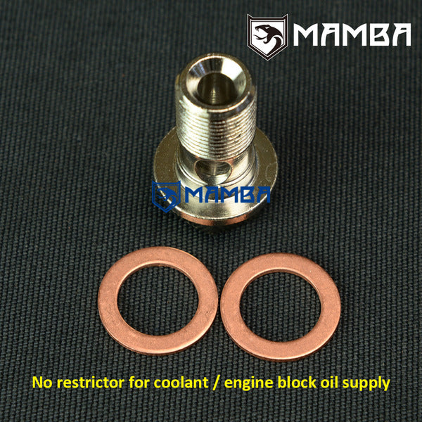 Mamba Turbocharger Oil Feed Engine Block Supply Banjo Bolt For Nissan Silvia S13 CA18DET