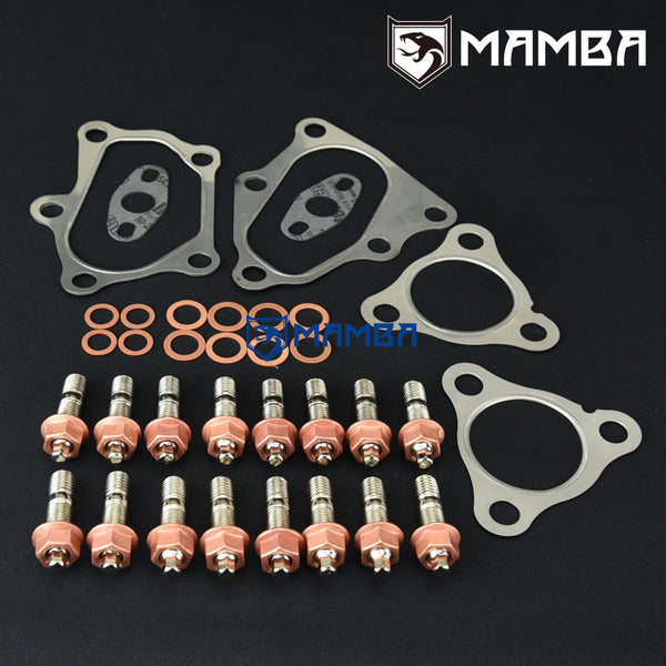 Mamba SUS301 Twin Turbocharger Install Gasket Stud Kit / Mitsubishi 6A13TT Galant VR4 TD03