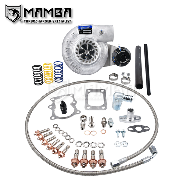 Mamba 12-6 Billet Oil-Cooled Turbo For Nissan TD42 GQ TD05H-20G 6cm Bolt-On Hsg