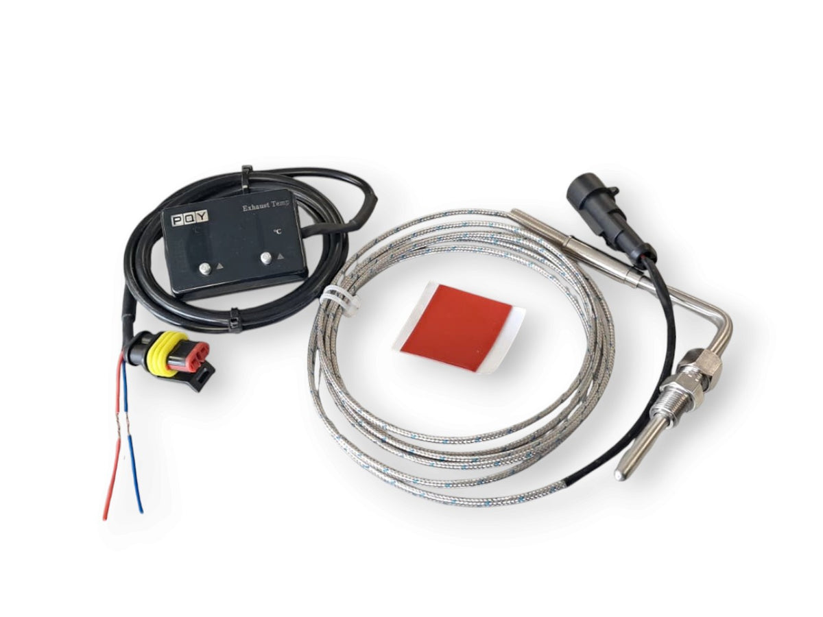EGT 50-999C Sensor and Digital Gauge - Exhaust Gas Temp - Blue/Red Display