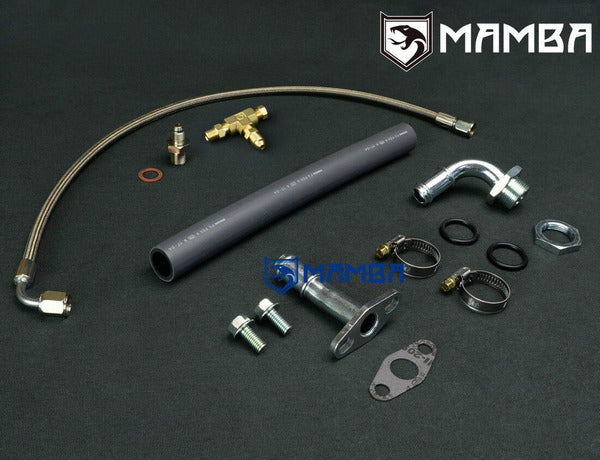 Mamba Universal Turbocharger Oil Feed & Return Drain Line Kit For Borg Warner KKK K16