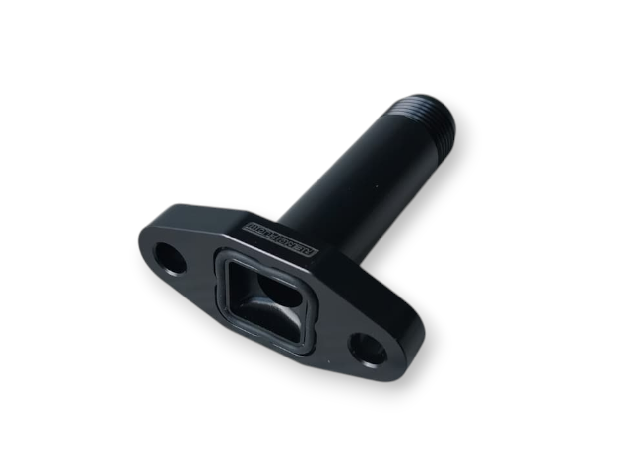 Turbo Drain Adapter -10AN ORB outlet, 3" Long, 51mm bolt centre, Black Finish