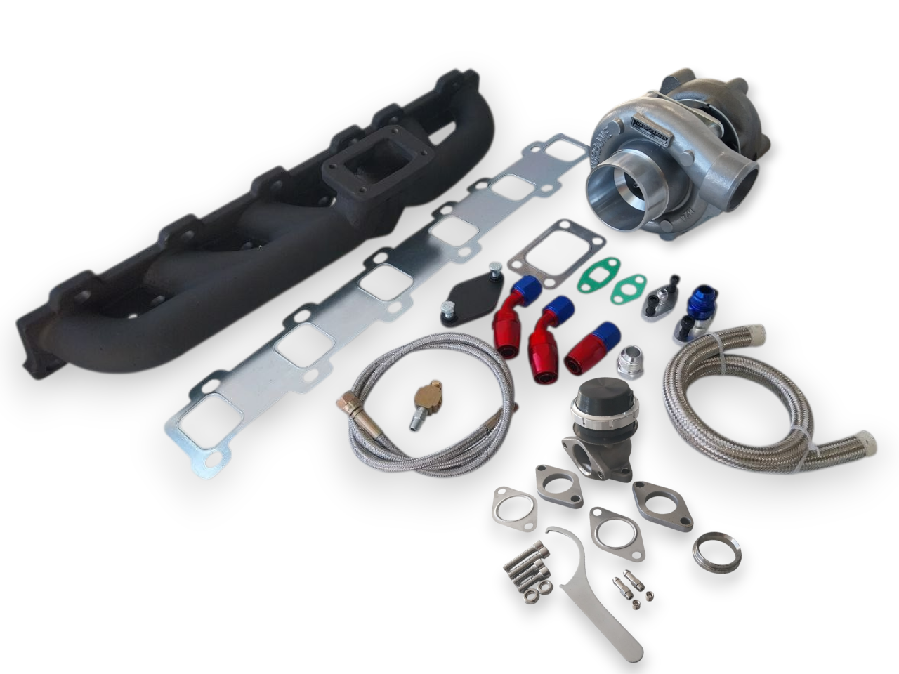 TD42 Turbo Upgrade Combo - T3 fast spool - external wastegate - manifold and feed line kit