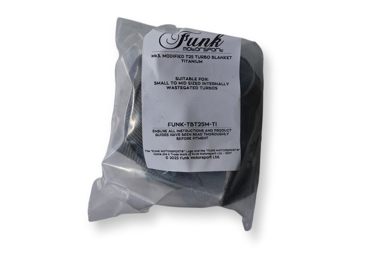 Funk Motorsports T25 Turbo Blanket (Internal Wastegate) - Titanium Finish - Mk3