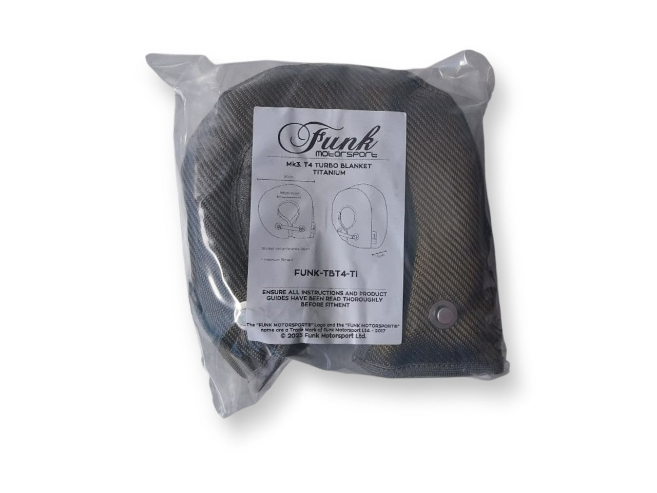 Funk Motorsports T4 Turbo Blanket (External Wastegate) - Titanium Finish - Mk3