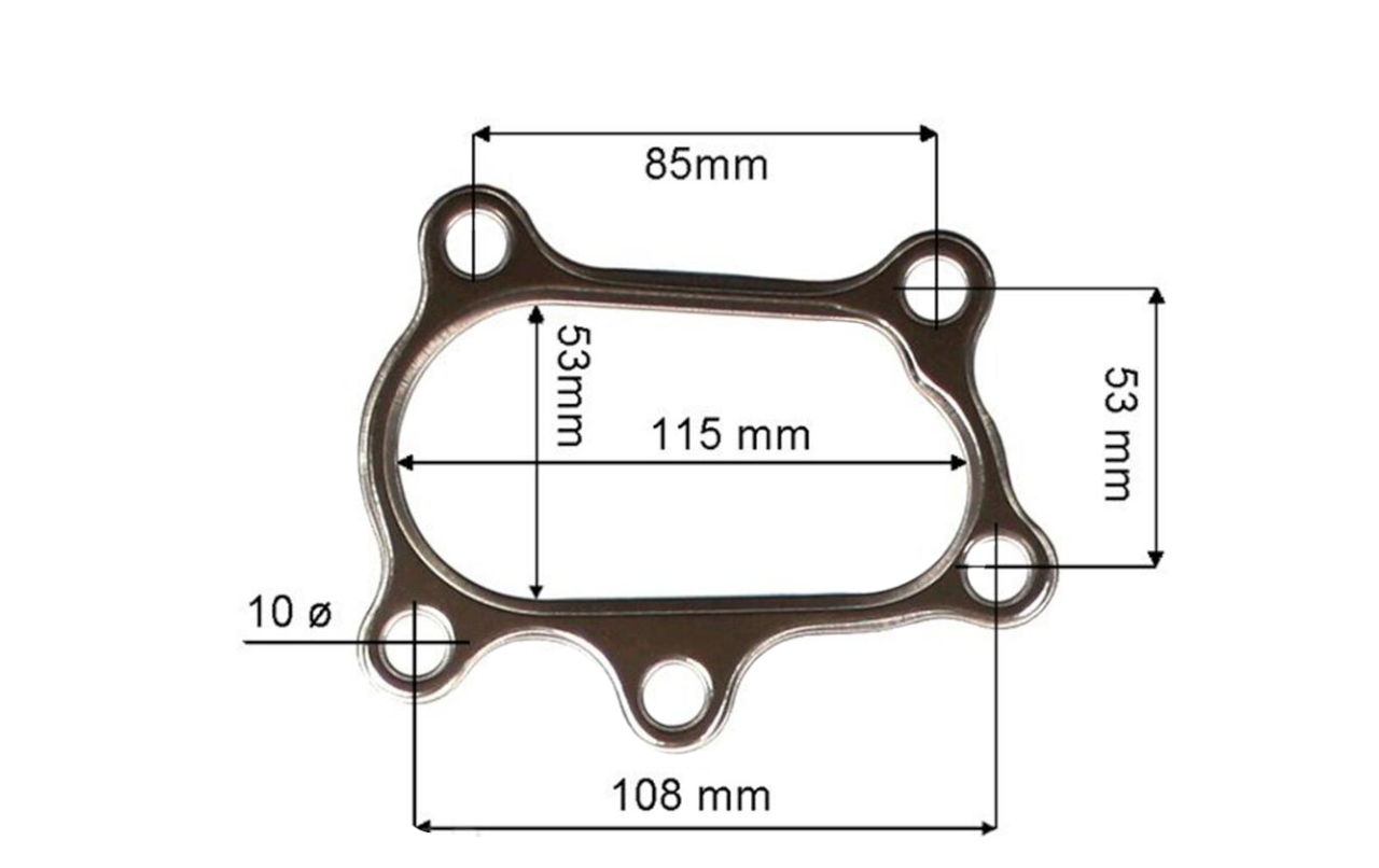 Nissan VQ25DET turbocharger outlet gasket - MLS - Permaseal