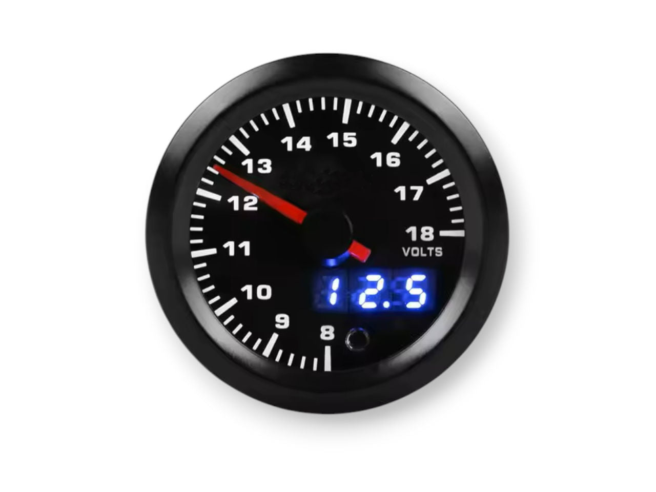 Volt Gauge 52mm Dual Display - Electronic - Multi Color