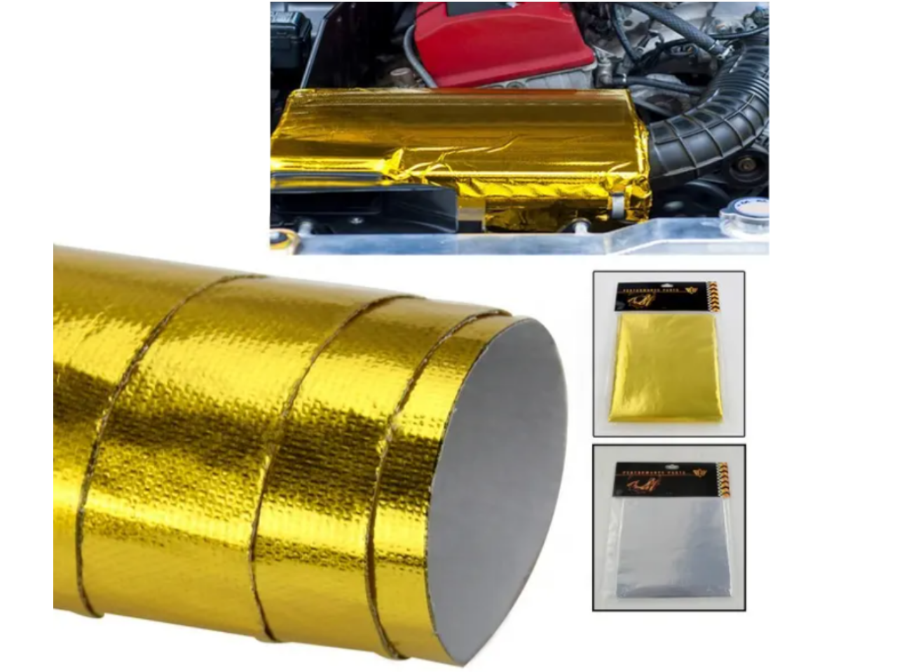 Hoja Adhesiva de Envoltura Térmica 1m x 1.2m - Oro