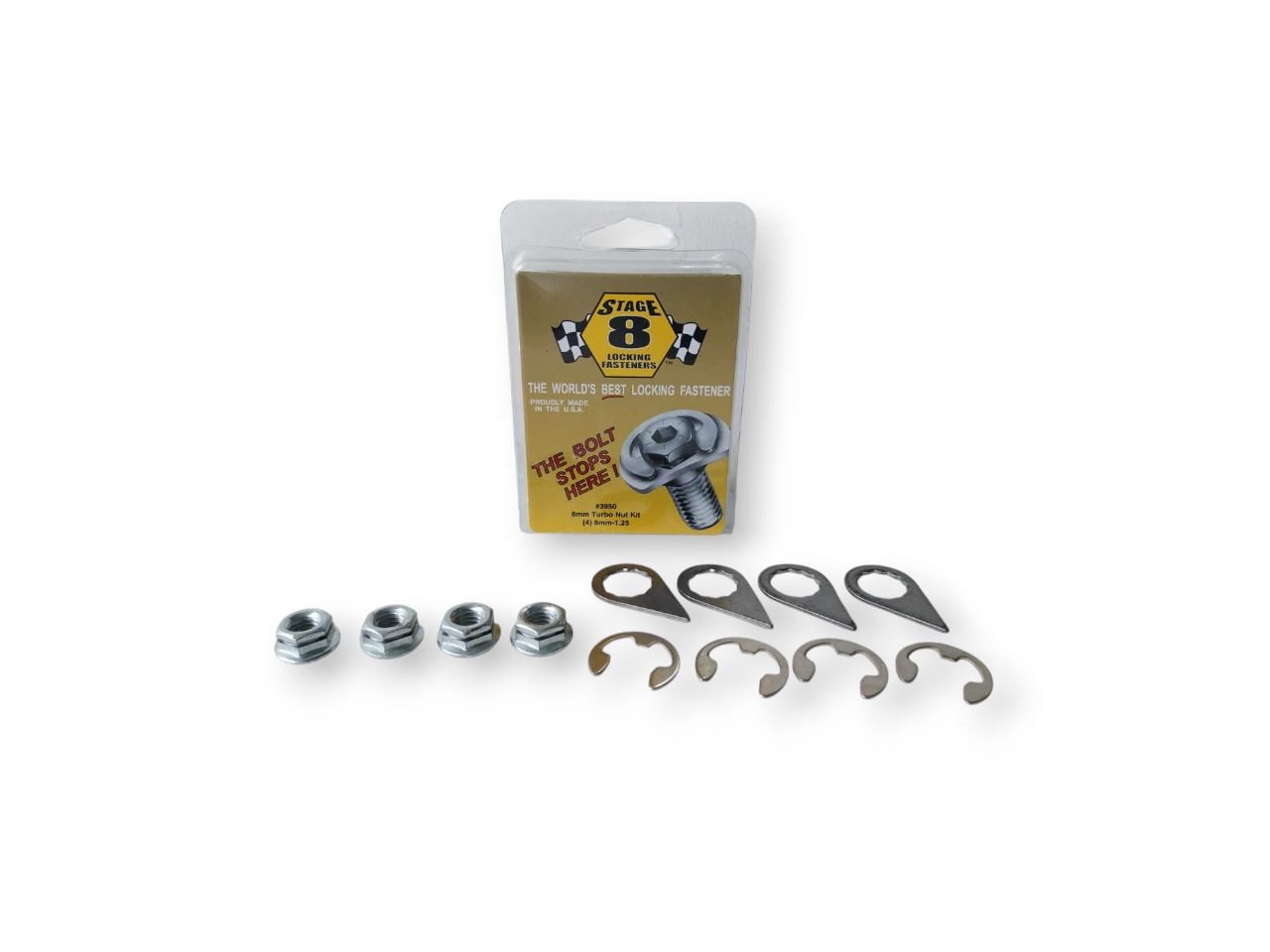 STAGE 8 - #3950 M8 x 1.25 LOCKING TURBO NUTS