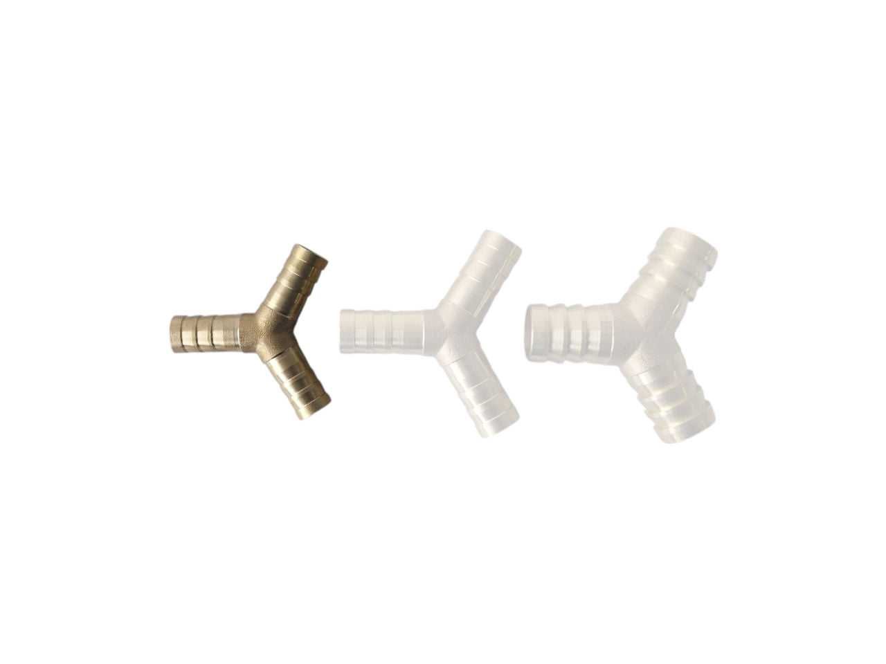 Brass 3 Way Barb Y Fitting - Multiple sizes