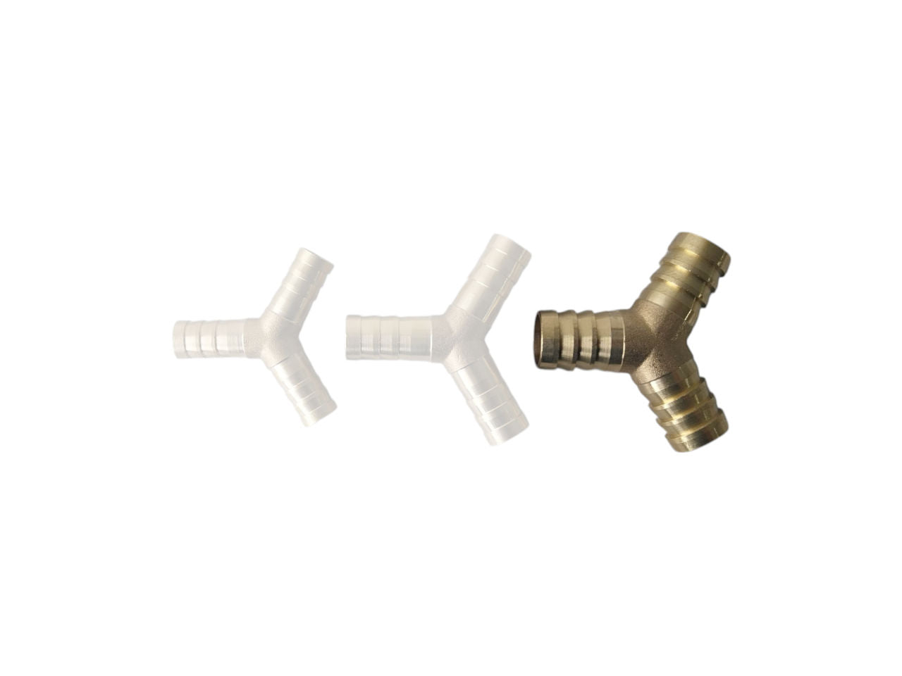 Brass 3 Way Barb Y Fitting - Multiple sizes