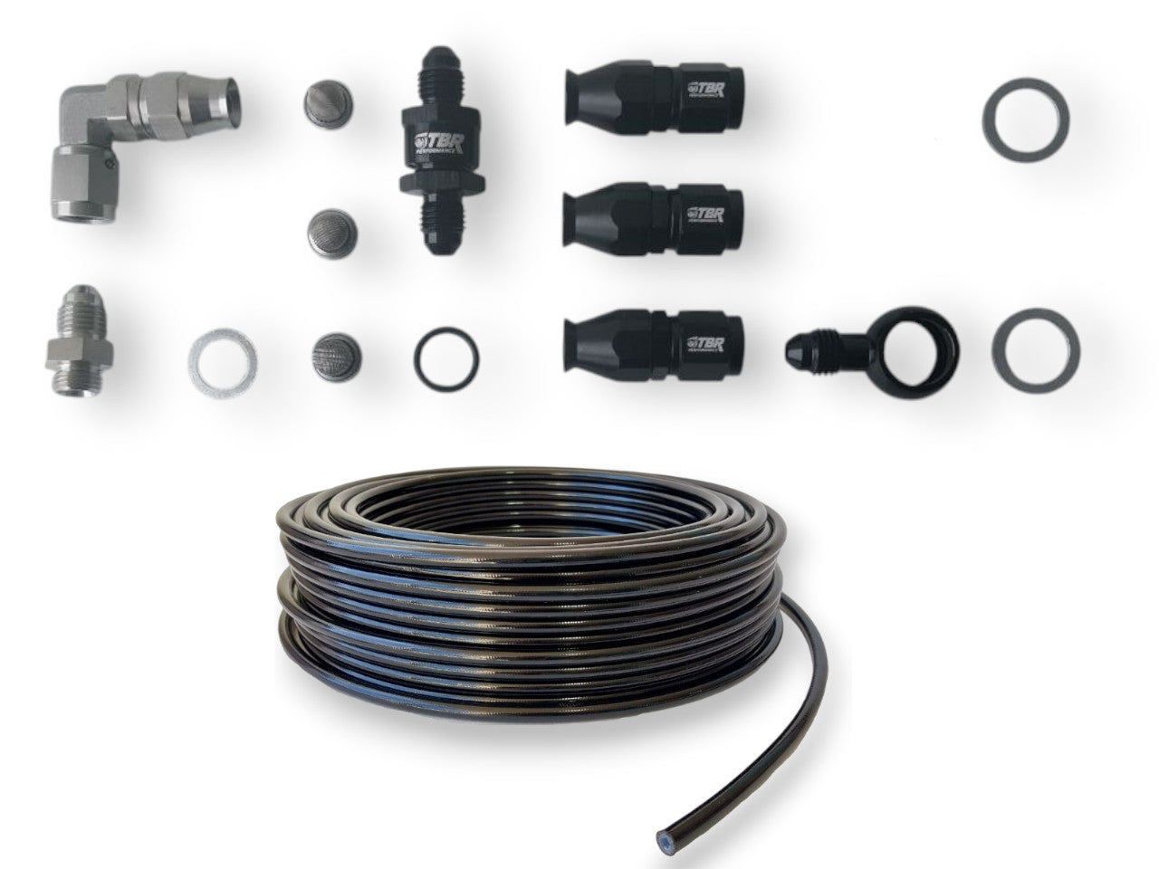 ANTZ Performance Billet Turbo Oil Feed Line Kit For Ford Falcon FG & XR6 Turbo – 30 Micron Inline Filter, Part #ANTZ-fgoilline30