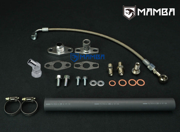 Mamba Turbocharger Oil Feed & Return Line Kit For TOYOTA Supra 7M-GTE MA70 w/Greddy TD06H-25G