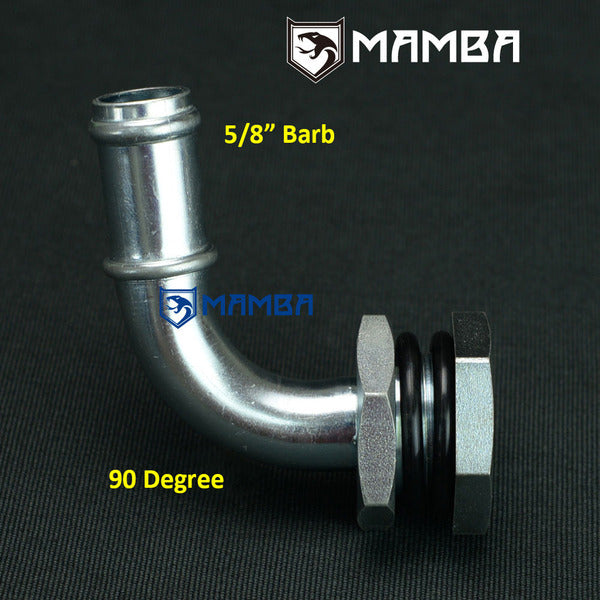 Mamba DIY Turbocharger oil return drain pipe adapter fitting 90Deg 5/8" barb