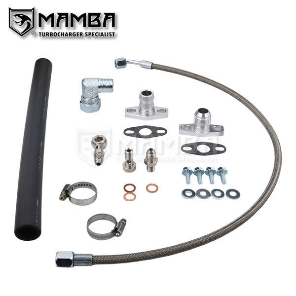 Mamba Turbocharger Oil Feed Return Line Kit For Nissan Navara D22 ZD30 3.0L HT12-19B HT12-19D