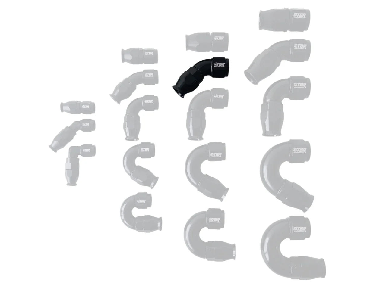AN8 PTFE Full Flow Fittings - TBR Performance
