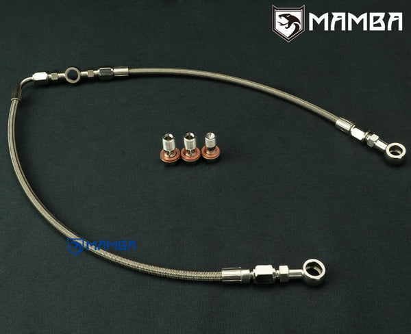 Mamba AVCS Turbocharger Oil Feed Line 02~06 WRX / 04~14 STI GT28R GT30R For Subaru