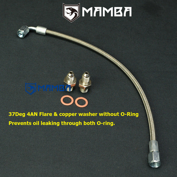 Mamba 4AN Turbocharger Oil Feed Line for 5.9L & 6.7L Dodge Ram Cummins' & Holset's