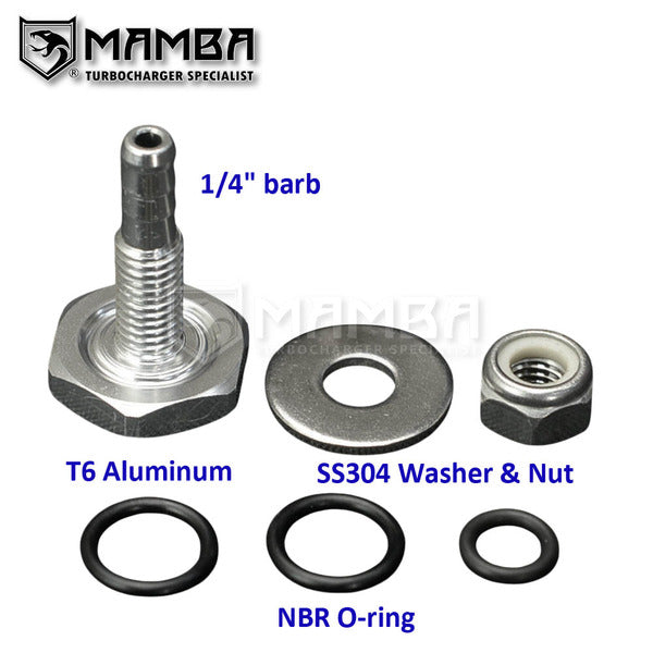 Mamba 1/4" DIY Turbocharger silicon hose pipe boost vacuum nipple fitting adapter 6mm