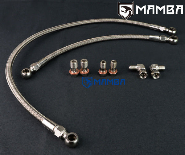 Mamba Turbocharger Water Line Kit For Nissan TD42 Patrol GU TD05H 16G 18G GT28R UFI