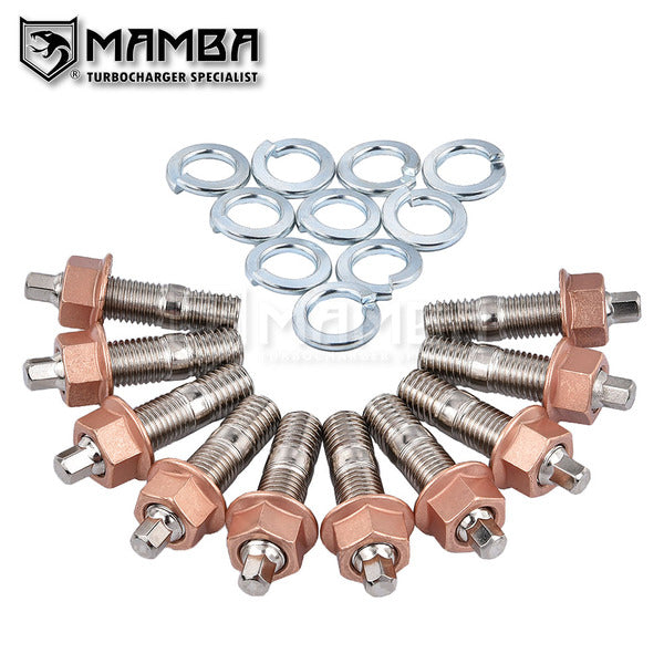 Mamba Grade 8.8 Stud 40mm M8x1.25 For Nissan Z32 300ZX TB25 Turbocharger Turbine Inlet Outlet