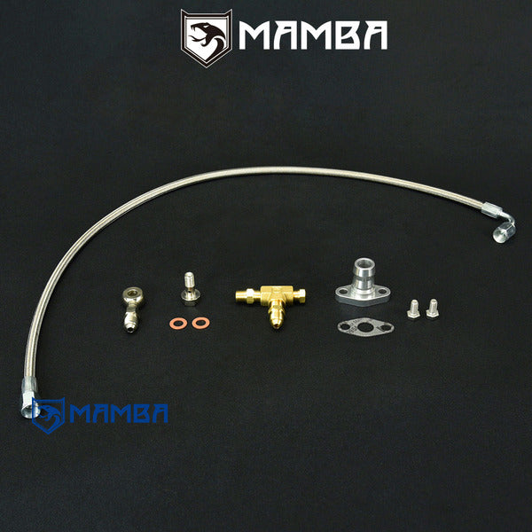 Mamba Turbocharger Oil Feed & Return Drain for Hitachi HT06 IHI RHF3 RHB3 (No NBR hose)