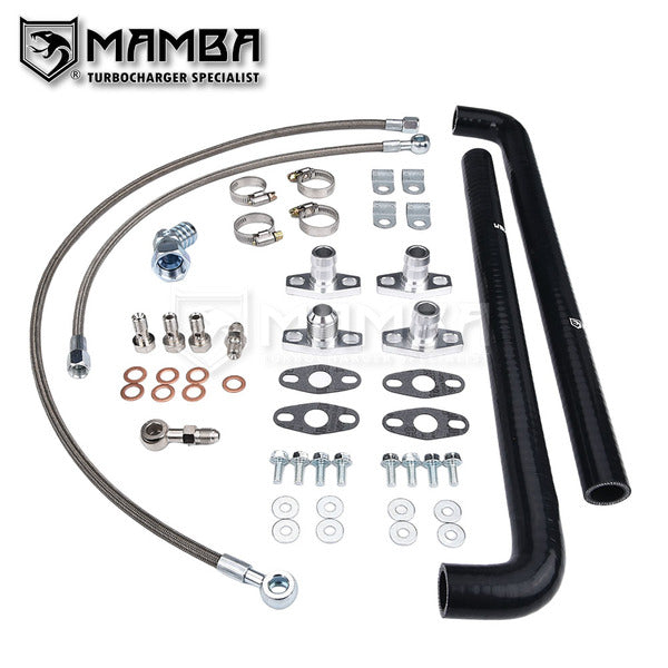 Mamba Turbocharger Oil Feed & Return Line Kit Mitsubishi 6G72T 3000GT VR4 Stealth TD04