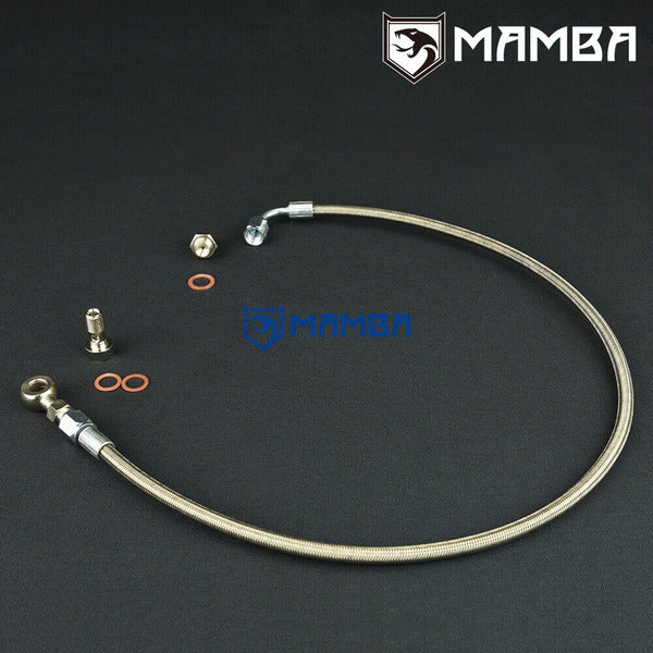 Mamba Turbocharger Oil Feed Line for Mitsubishi 4B11T EVO X Ralliart w/ Garrett GT30R GT35R