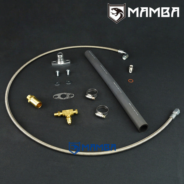 Mamba TD05H Oil-Cooled Turbocharger Oil Feed & Return Drain Line / TOYOTA 2H HJ47 HJ60 HJ75
