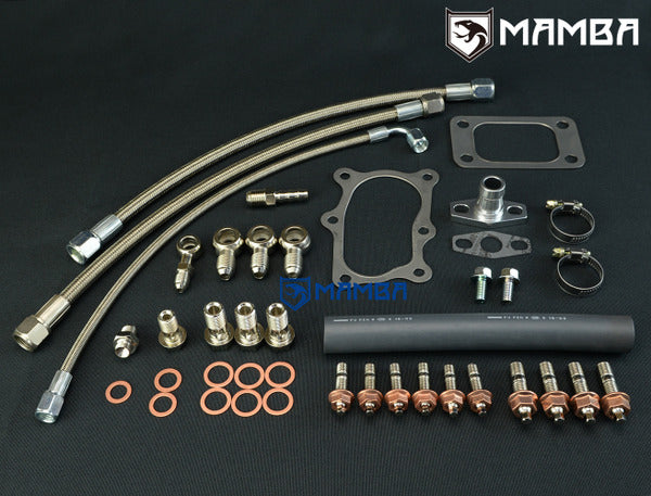 Mamba Turbocharger Install Line Kit For Nissan RB20DET RB25DET Skyline R32 R33 HKS 25/30 2530