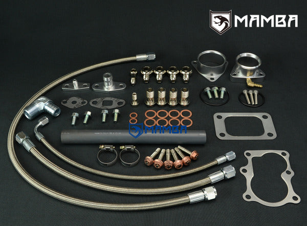 Mamba Turbocharger Oil & Water Line Install Kit For Nissan TD42 GU Patrol Hitachi HT18