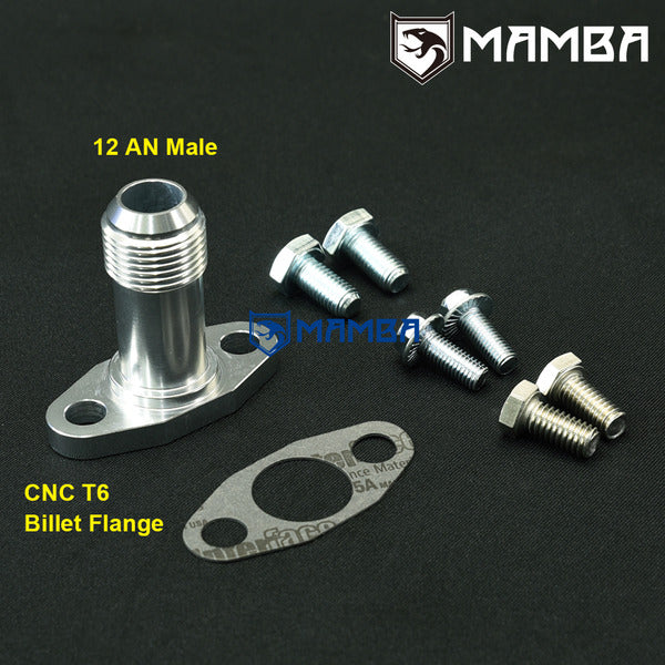Mamba 12AN Aluminum Oil Return Flange Kit Garrett T3 T31 T3/T4 T3/T4E