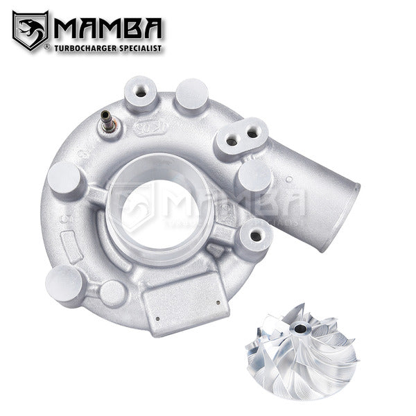 Mamba 2.2" A/R.57 4D34T TD05H-14G Turbocharger Compressor Housing + 6+6 Billet Wheel