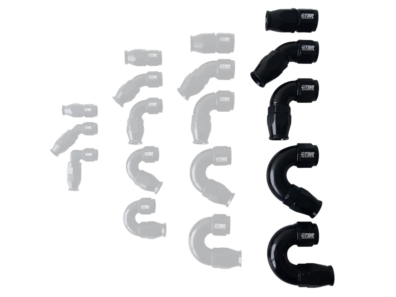 AN10 PTFE Full Flow Fittings - TBR Performance