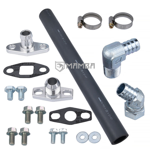 Mamba 50cm Turbocharger Oil Return Drain Hose Line Kit TE06H TD07S T67 25G T78 T88 T88H