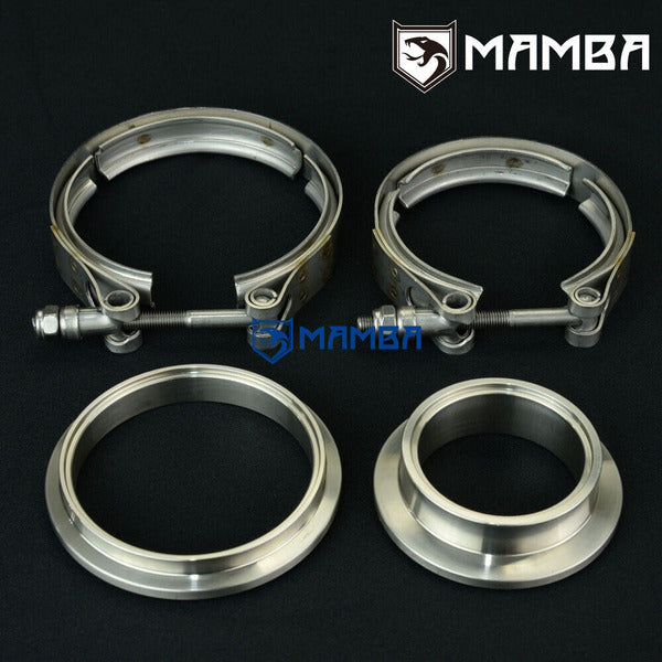 Mamba SUS304 V-Band Turbine Housing Flange + Clamp / TIAL IN & OUT GT28R/GT30R/GT35R