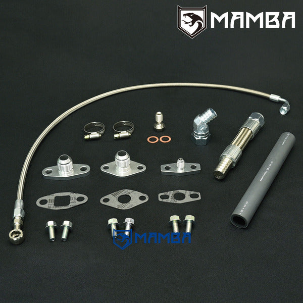 Mamba TOYOTA 1JZ-GTE 2JZ-GTE Turbocharger Oil Feed & Return Line Garrett T3/T4 T04B T04E T04R